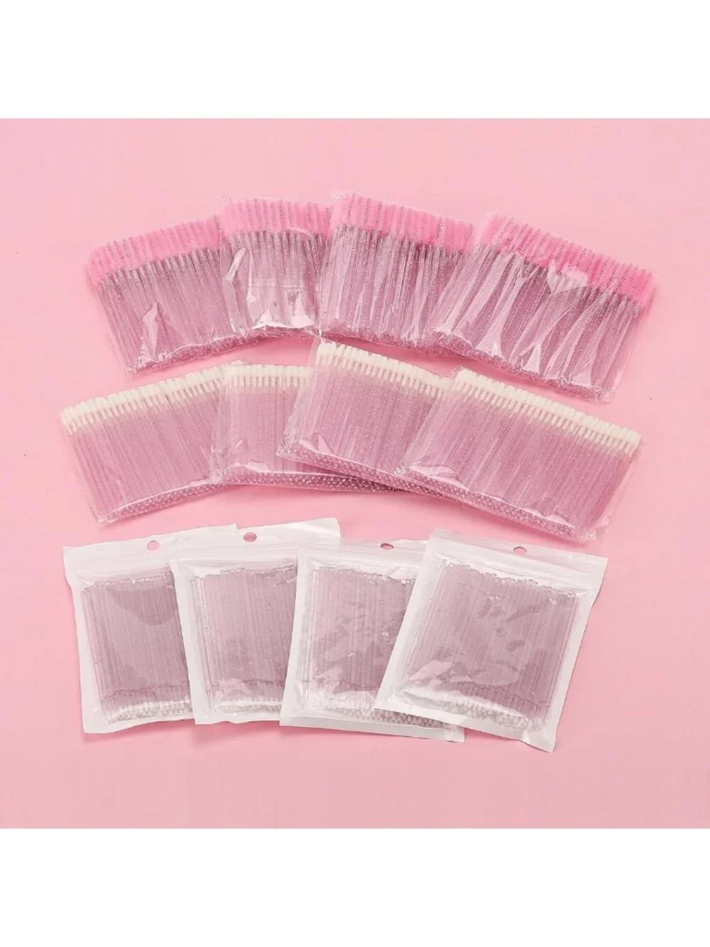 1500 PCS Eyelash Extension Kit - Spoolies, Lip Brushes, Micro Swabs & Containers